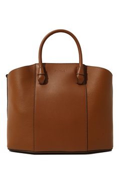 Женский сумка miastella large FURLA коричневого цвета, арт. WB00333/BX0053 | Фото 1 (Сумки-технические: Сумки-шопперы; Материал: Натуральная кожа; Ремень/цепочка: На ремешке; Размер: large)
