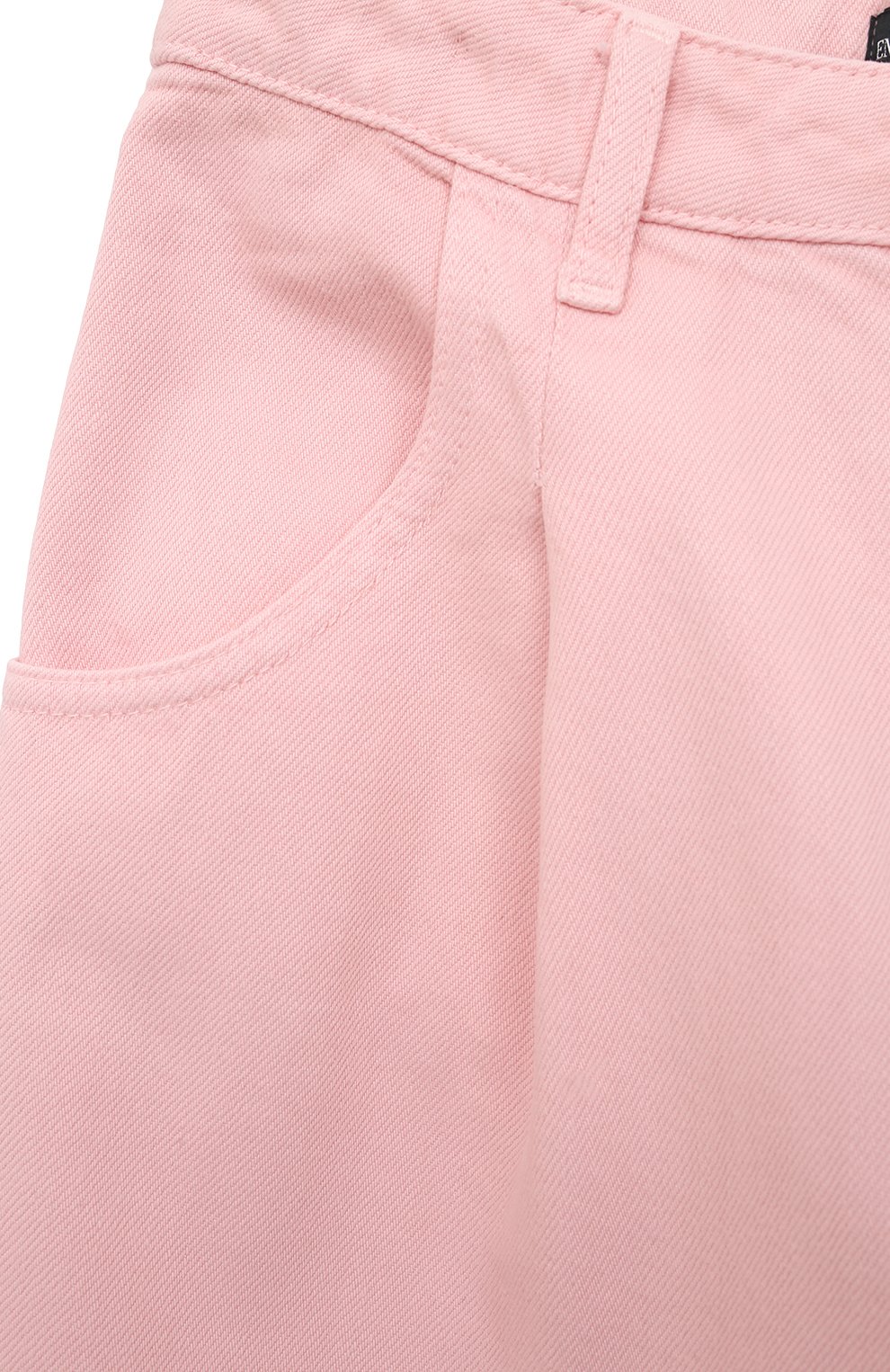 Детские джинсы EMPORIO ARMANI розового цвета, а рт. 6R3J01/4N7VZ | Фото 3 (Детали: Однотонный; Материал сплава: Проставлено; Нос: Не проставлено; Материал внешний: Хлопок, Лиоцелл, Растительное волокно)