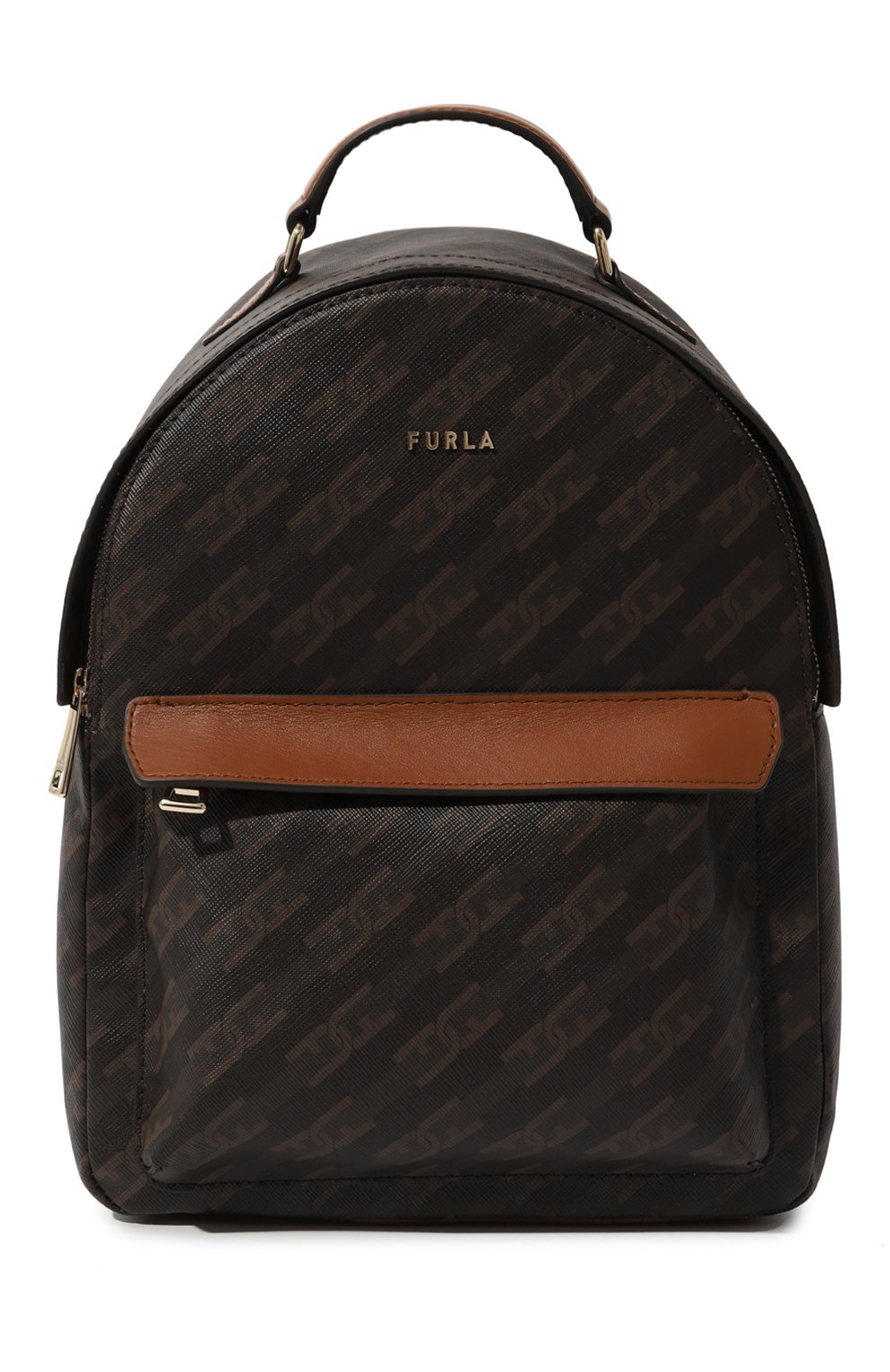 Женский рюкзак furla favola FURLA коричневого цвета, арт. WB00897/BX1720 | Фото 1 (Размер: medium; Материал: Текстиль, Экокожа; Стили: Кэжуэл)