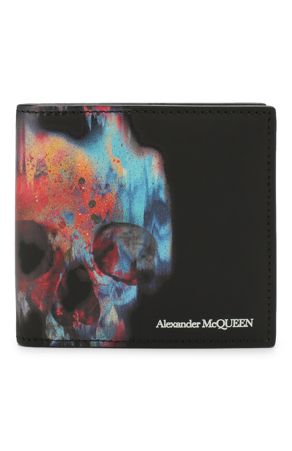 Мужской кожаное портмоне ALEXANDER MCQUEEN черного цвета, арт. 602137/10N0B | Фото 1 (Материал: Натуральная кожа)