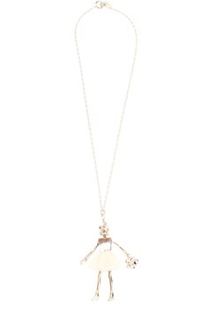 Женская подвеска с кулоном с отделкой из кристаллов swarovski SERVANE GAXOTTE белого цвета, арт. PGFW706 | Фото 1 (Материал: Текстиль, Металл; Статус проверки: Проверена категория)