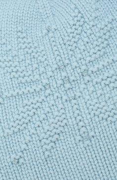 Женская кашемировая шапка LORO PIANA голубого цвета, арт. FAF4951 | Фото 3 (Материал: Текстиль, Кашемир, Шерсть; Статус проверки: Проверено, Проверена категория)