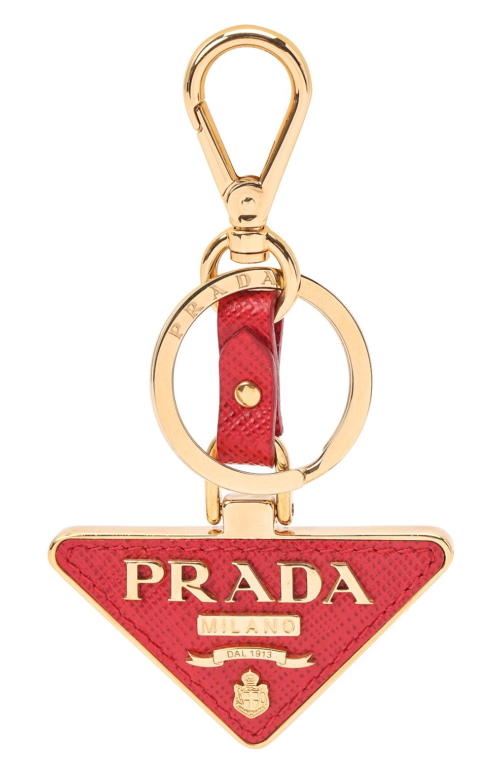 Брелоки Prada, Брелок для ключей Prada, Италия, Красный, Сталь; Кожа;, 12550842  - купить