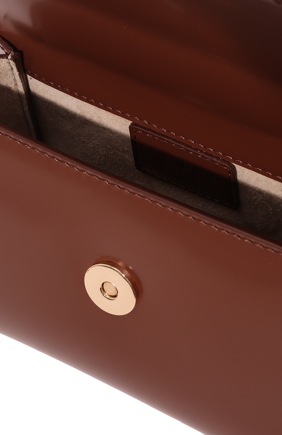 Женская сумка mini BY FAR коричневого цвета, арт. 22CRMINATCWSMA | Фото 5 (Сумки-технические: Сумки через плечо, Сумки top-handle; Материал: Натуральная кожа; Размер: mini; Ремень/цепочка: На ремешке)