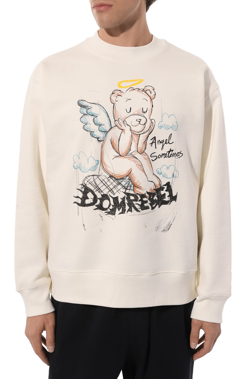 Хлопковый свитшот DOMREBEL ANGELBEAR/SWEATSHIRT, цвет кремовый, размер 54 ANGELBEAR/SWEATSHIRT - фото 3