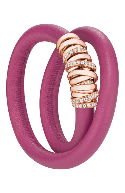 Женский браслет DE GRISOGONO бесцветного цвета, арт. 44251/04 | Фото 1 (Материал сплава: Розовое золото; Драгоценные камни: Бриллианты)