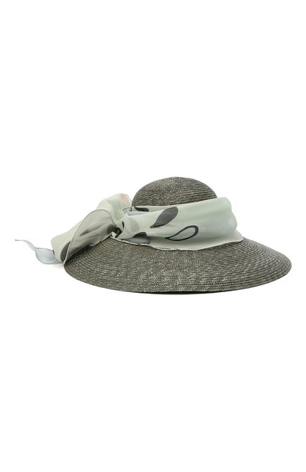 Женская соломенная шляпа GIORGIO ARMANI серого цвета, арт. 797008/1P501 | Фото 1 (Материал: Растительное волокно)
