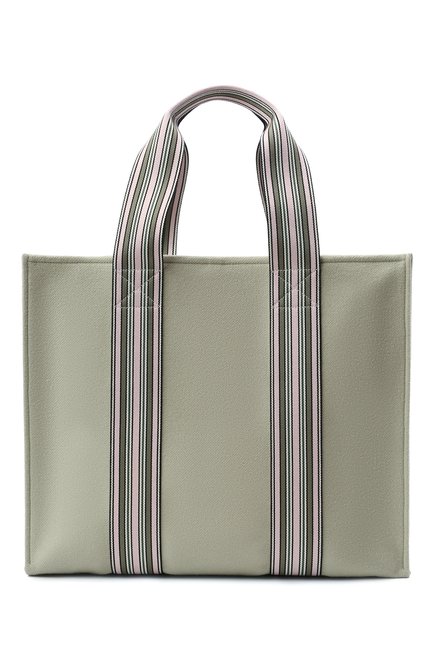 Женский сумка-шопер suitcase stripe LORO PIANA зеленого цвета, арт. FAL2357 | Фото 1 (Материал: Текстиль; Сумки-технические: Сумки-шопперы; Размер: large)