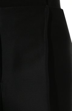 Женские шерстяные брюки JIL SANDER черного цвета, арт. JSCU314021-WU212400 | Фото 5 (Материал внешний: Шерсть; Длина (брюки, джинсы): Стандартные; Женское Кросс-КТ: Брюки-одежда; Силуэт Ж (брюки и джинсы): Прямые; Материал подклада: Вискоза; Стили: Кэжуэл)