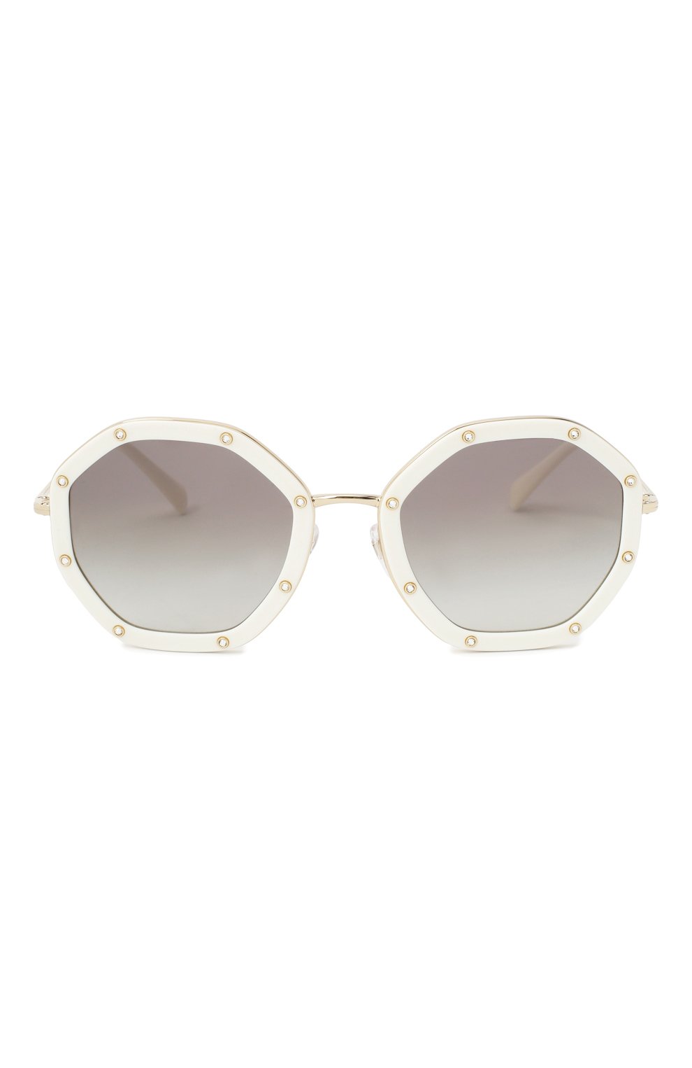 Женские солнцезащитные очки  VALENTINO белого цвета, арт. 2042-300211 | Фото 3 (Тип очков: С/з; Оптика Гендер: оптика-женское; Очки форма: Круглые)