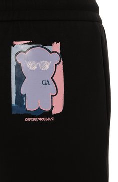 Женские хлопковые брюки EMPORIO ARMANI черного цвета, арт. 3R2P6E/1JHSZ | Фото 5 (Женское Кросс-КТ: Брюки-одежда; Силуэт Ж (брюки и джинсы): Прямые; Материал сплава: Проставлено; Материал внешний: Хлопок; Стили: Спорт-шик; Драгоценные камни: Проставлено)
