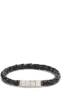 Мужской плетеный кожаный браслет TATEOSSIAN черного цвета, арт. BR-3814 | Фото 1 (Материал: Натуральная кожа; Статус проверки: Проверена категория)