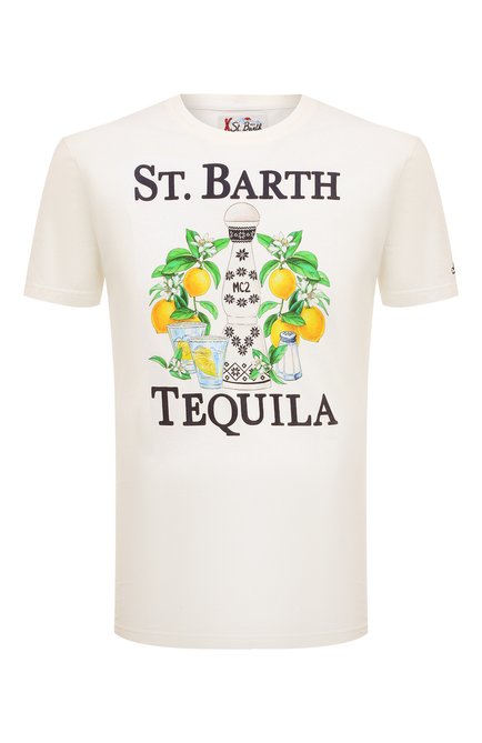 Мужская хлопковая футболка MC2 SAINT BARTH кремвого цвета по цене 10500 руб., арт. STBM/ARN0TT/10721E | Фото 1
