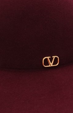 Женская фетровая шляпа  VALENTINO сиреневого цвета, арт. UW2HEA49/WDW | Фото 3 (Материал: Текстиль, Шерсть)