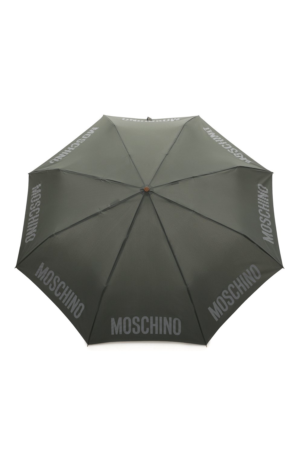 Мужской складной зонт MOSCHINO серого цвета, арт. 8064-T0PLESS | Фото 1 (Материал: Текстиль, Синтетический материал, Металл; Материал сплава: Проставлено; Нос: Не проставлено)