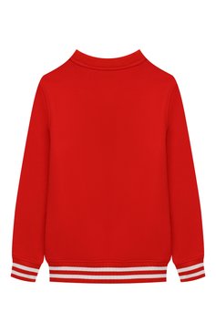 Мужского хлопковый свитшот MOSCHINO красного цвета, арт. H8F039/LDA14/4A-8A | Фото 2 (Девочки Кросс-КТ: Свитшот-одежда; Ростовка одежда: 4 года | 104 см, 5 лет | 110 см, 6 лет | 116 см, 8 лет | 128 см)