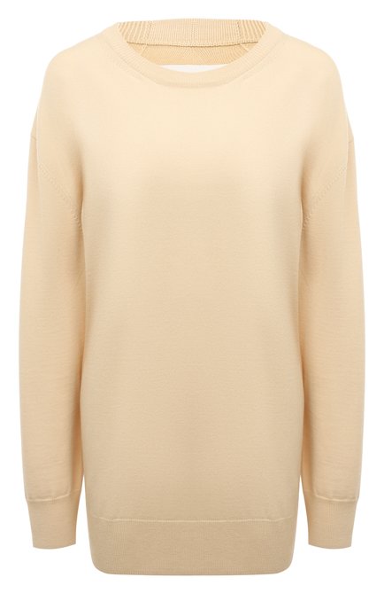 Женский шерстяной пуловер JIL SANDER кремвого цвета, арт. J04GP0003/J14532 | Фото 1