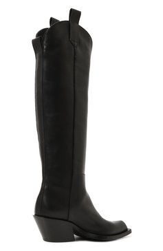 Женские кожаные сапоги MATTIA CAPEZZANI черного цвета, арт. W221/VITELL0 | Фото 5 (Высота голенища: Высокие; Материал внутренний: Натуральная кожа; Каблук высота: Средний; Каблук тип: Устойчивый; Подошва: Плоская)