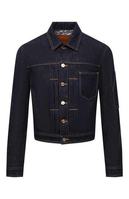 Мужская джинсовая куртка VERSACE темно-синего цвета по цене 121000 руб., арт. 1001755/1A01437 | Фото 1