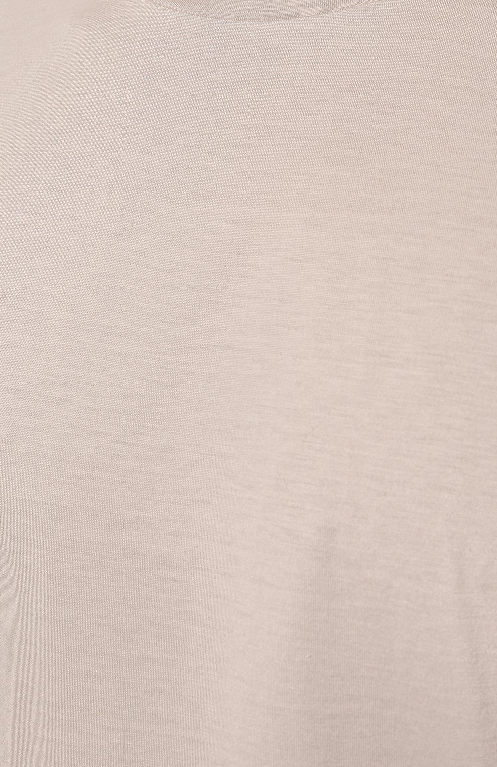 Мужская футболка из шелка и хлопка COLOMBO светло-бежевого цвета, арт. TS00380/A00897 | Фото 5 (Материал внешний: Шелк, Хлопок; Принт: Без принта; Рукава: Короткие; Длина (для топов): Стандартные; Стили: Кэжуэл)