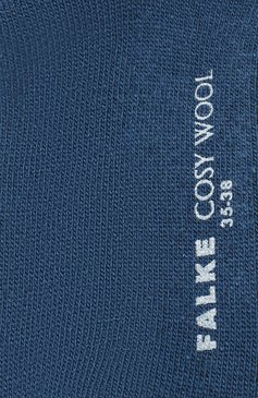 Женские вязаные носки cosy wool FALKE синего цвета, арт. 47548_18_ | Фото 3 (Материал внешний: Шерсть; Материал сплава: Проставлено, Проверено; Нос: Не проставлено; Статус проверки: Проверено, Проверена категория)