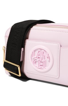 Женская сумка roxane LANCEL розового цвета, арт. A12070 | Фото 3 (Сумки-технические: Сумки через плечо; Материал: Натуральная кожа; Размер: mini; Ремень/цепочка: На ремешке)