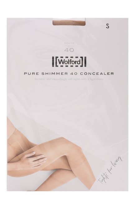 Женские колготки pure shimmer 40 WOLFORD бежевого цвета, арт. 14732 | Фото 1 (Материал внешний: Синтетический материал)
