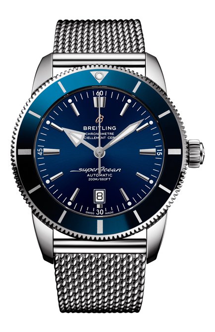 Мужские часы superocean heritage ii BREITLING бесцветного цвета, арт. AB2020161C1A1 | Фото 1 (Материал корпуса: Другое; Цвет циферблата: Синий; Механизм: Автомат)