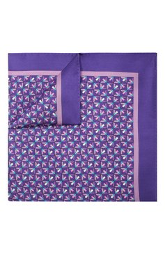 Мужской комплект из галстука и платка LANVIN фиолетового цвета, арт. 4250/TIE SET | Фото 3 (Материал: Текстиль, Шелк)