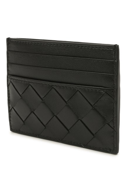 Женский кожаный футляр для кредитных карт BOTTEGA VENETA черного цвета, арт. 635042/VCPP3 | Фото 2 (Материал: Натуральная кожа)