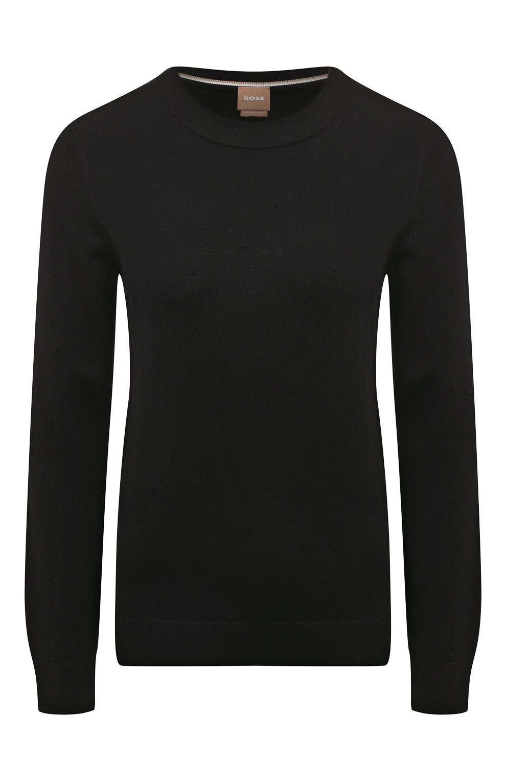 Шерстяной пуловер BOSS 50473239, цвет чёрный, размер 42 - фото 1
