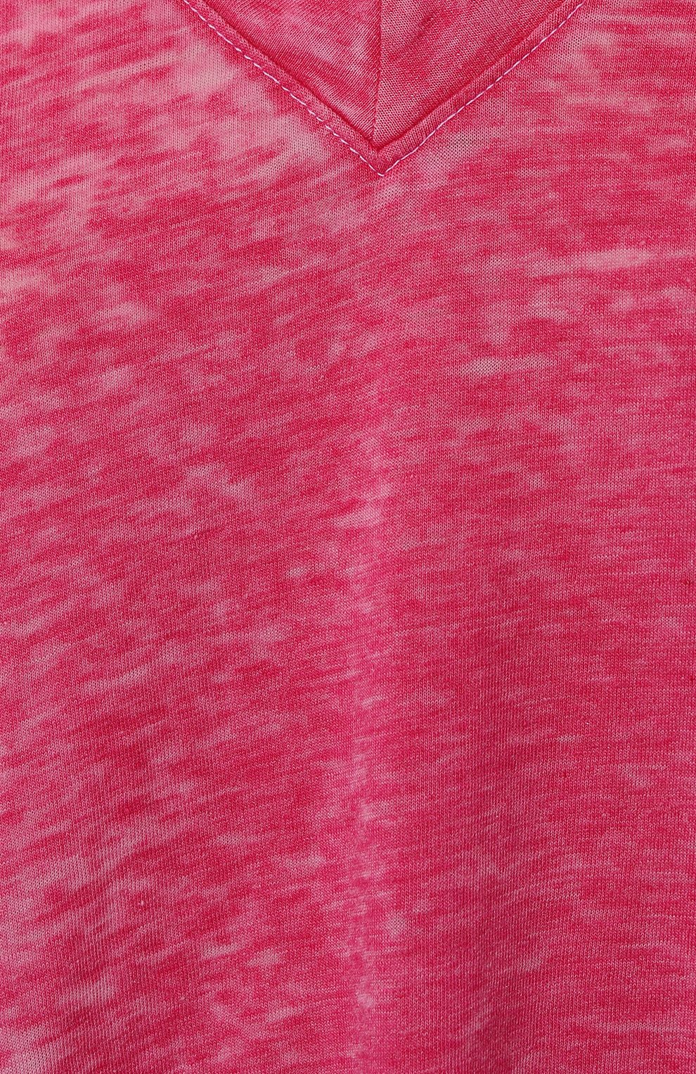 Женская футболка ELECTRIC&ROSE фуксия цвета, арт. LFTP76 | Фото 5 (Принт: Без принта; Рукава: Короткие; Материал внешний: Синтетический материал, Хлопок; Длина (для топов): Стандартные; Материал сплава: Проставлено; Женское Кросс-КТ: Футболка-одежда; Драгоценные камни: Проставлено; Стили: Кэжуэл)