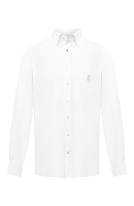 Мужская льняная сорочка ZILLI белого цвета по цене 73800 руб., арт. MFV-13091-338562/0007 | Фото 1