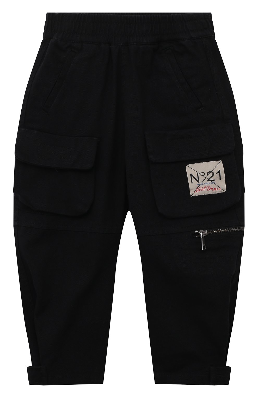 Детские хлопковые брюки N21 черного цвета, арт. N21763/N0313 | Фото 1 (Случай: Повседневный; Материал сплава: Проставлено; Нос: Не проставлено; Материал внешний: Хлопок)