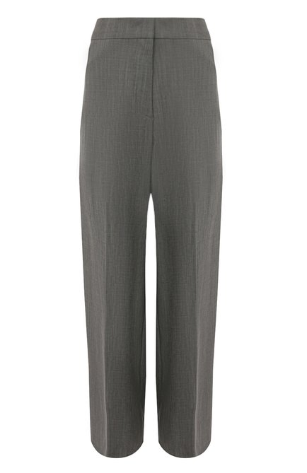 Женские шерстяные брюки BOSS серого цвета по цене 36160 руб., арт. 50504527 | Фото 1