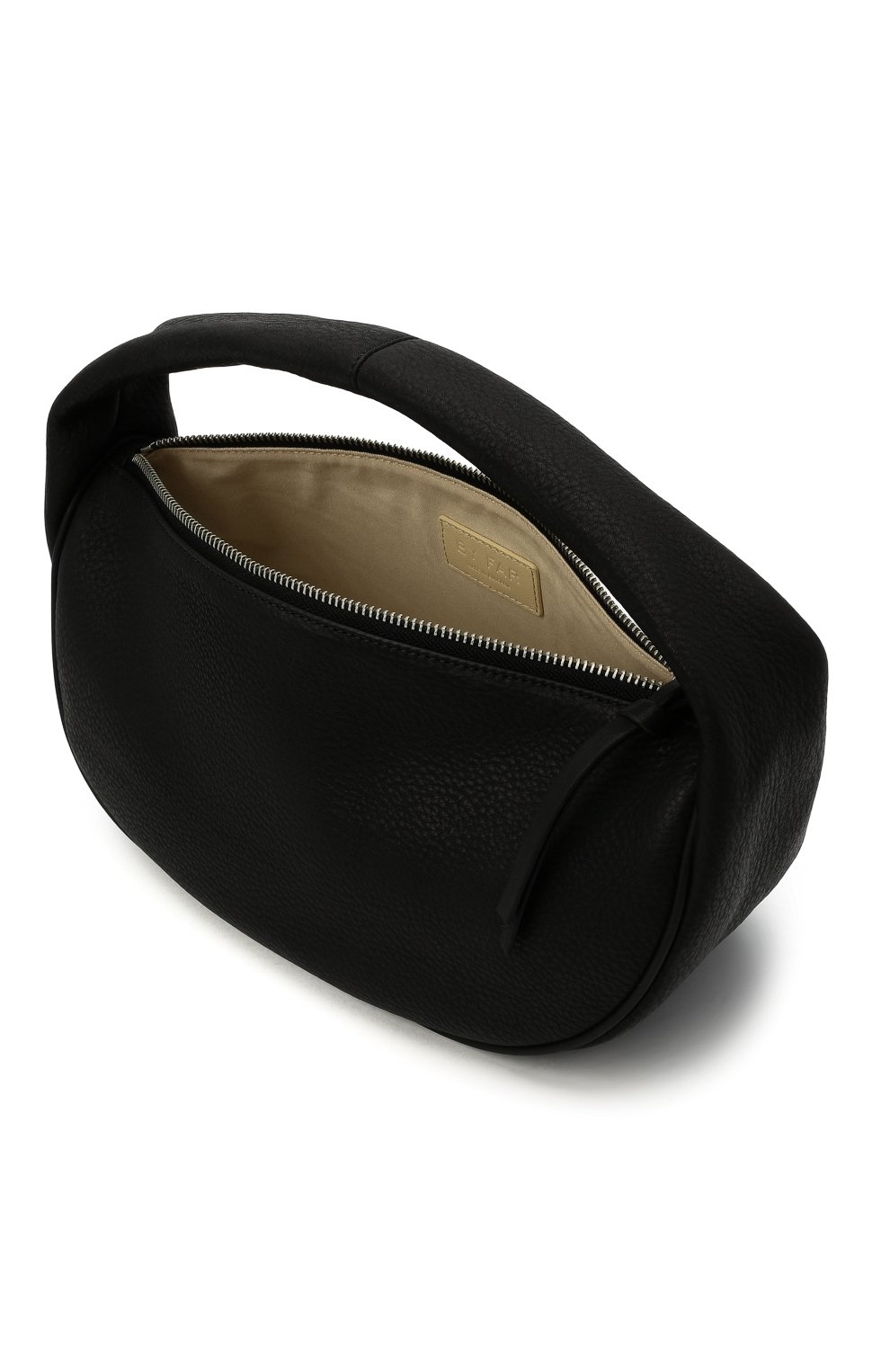 Женская сумка cush BY FAR черного цвета, арт. 21CRCSHSBLFLTMED | Фото 4 (Сумки-технические: Сумки top-handle; Размер: medium; Материал: Натуральная кожа)