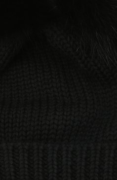 Детского шерстяная шапка с меховыми помпонами WOOLRICH черного цвета, арт. CFWKAC0078FR/UF0096 | Фото 3 (Материал: Текстиль, Шерсть)
