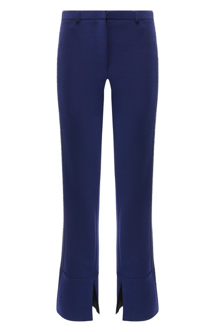 Женские шерстяные брюки GIORGIO ARMANI синего цвета, арт. 3GAP87/AJXAZ | Фото 1 (Длина (брюки, джинсы): Стандартные; Статус проверки: Проверена категория; Материал внешний: Шерсть; Женское Кросс-КТ: Брюки-одежда)