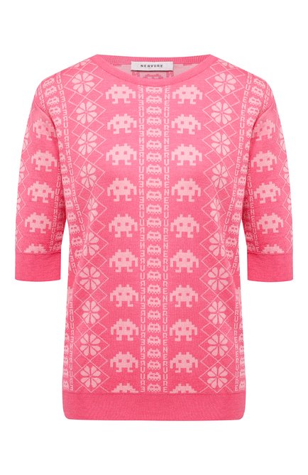Женский пуловер из смеси кашемира и шелка NERVURE розового цвета по цене 59300 руб., арт. 2400 | Фото 1