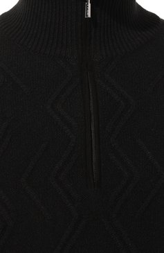 Мужской свитер из шерсти и кашемира ZILLI черного цвета, арт. KZMN01M0220VMI000 | Фото 5 (Материал вн ешний: Шерсть, Кашемир; Рукава: Длинные; Принт: Без принта; Длина (для топов): Стандартные; Материал сплава: Проставлено; Мужское Кросс-КТ: Свитер-одежда; Драгоценные камни: Проставлено; Стили: Кэжуэл)