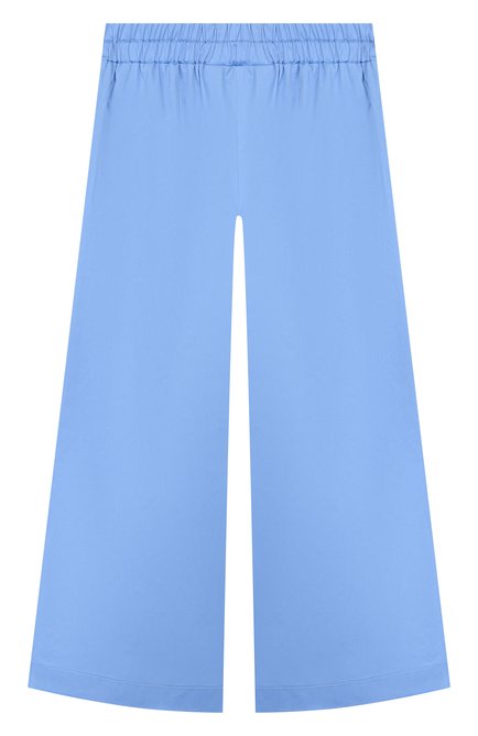 Детские хлопковые брюки PAADE MODE голубого цвета, арт. 20218202/6M-8Y | Фото 2 (Материал внешний: Хлопок; Девочки Кросс-КТ: Брюки-одежда; Ростовка одежда: 6 лет | 116 см)
