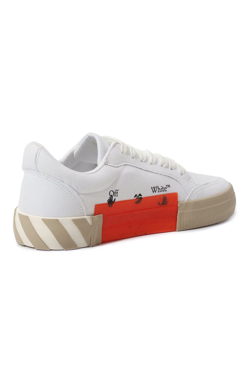 Текстильные кеды Vulcanized Off-White  OWIA272S23FAB0020117 Фото 5