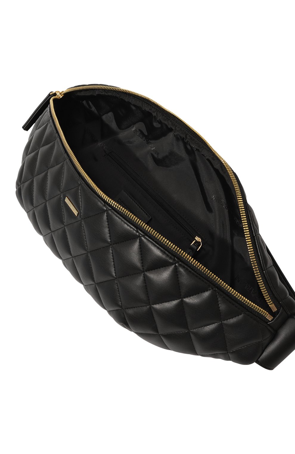 Мужская поясная сумка EMPORIO ARMANI черного цвета, арт. Y40425/Y709A | Фото 5 (Случай: Повседневный; Материал сплава: Проставлено; Стили: Классический; Драгоценные к амни: Проставлено; Материал: Экокожа; Размер: large)
