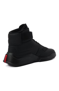 Мужские кожаные кроссовки polarius 19 lr PRADA черного цвета, арт. 4T3535-HEC-F0002 | Фото 5 (Стили: Классический; Материал утеплителя: Без утеплителя; Подошва: Массивная)