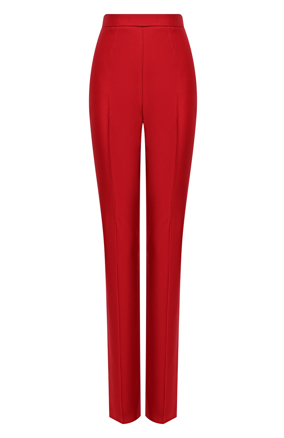 Шелковые брюки Alexander McQueen Красный 641310/QBAAW 5527134