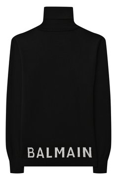 Детская шерстяная водолазка BALMAIN черного цвета, арт. 6P9570 | Фото 2 (Кросс-КТ: водолазка; Материал внешний: Шерсть; Рукава: Длинные; Ростовка одежда: 10 - 11 лет | 140 - 146см, 12 лет | 152 см, 13 - 15 лет | 158 см, 16 лет | 164 см, 8 лет | 128 см)