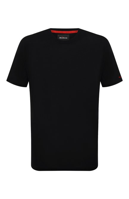 Мужская хлопковая футболка KITON темно-синего цвета по цене 61300 руб., арт. UK1165 | Фото 1