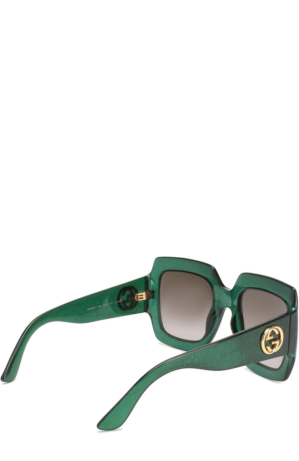 Женские солнцезащитные очки GUCCI зеленого цвета, арт. 0053 005 | Фото 4 (Материал внутренний: Не назначено; Региональные ограничения белый список (Axapta Mercury): Не проставлено, RU; Нос: Не проставлено; Тип очков: С/з)