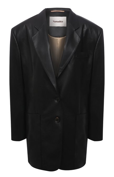 Женский жакет из экокожи NANUSHKA черного цвета по цене 89950 руб., арт. EVAN_BLACK_VEGAN LEATHER | Фото 1