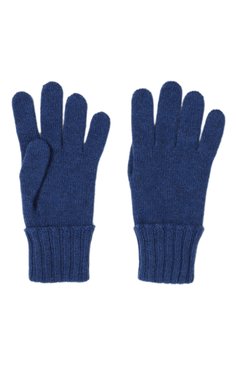 Женские кашемировые перчатки INVERNI синего цвета, арт. 5299 GU | Фото 3 (Материал: Текстиль, Кашемир, Шерсть; Кросс-КТ: Трикотаж; Материал сплава: Проставлено; Нос: Не проставлено)